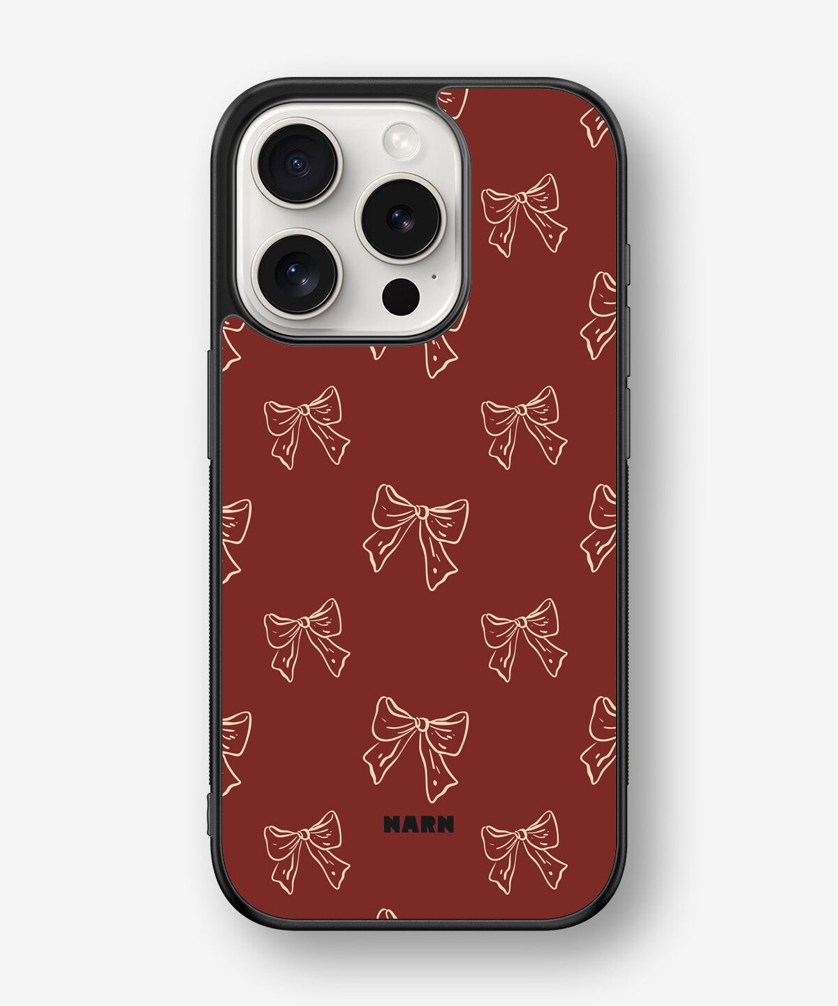 iPhone 15 Pro Hard Case – Cherry Bows - View 1