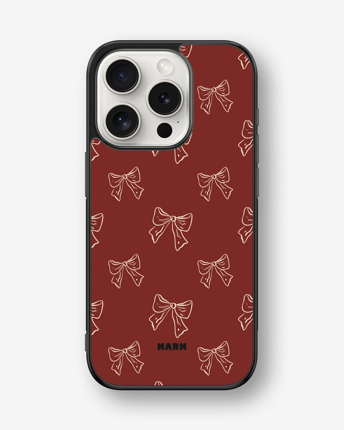 iPhone 15 Pro Hard Case – Cherry Bows - View 1