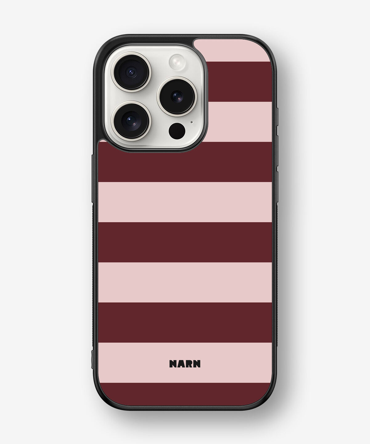 iPhone 15 Pro Hard Case – Cranberry Stripe - View 1