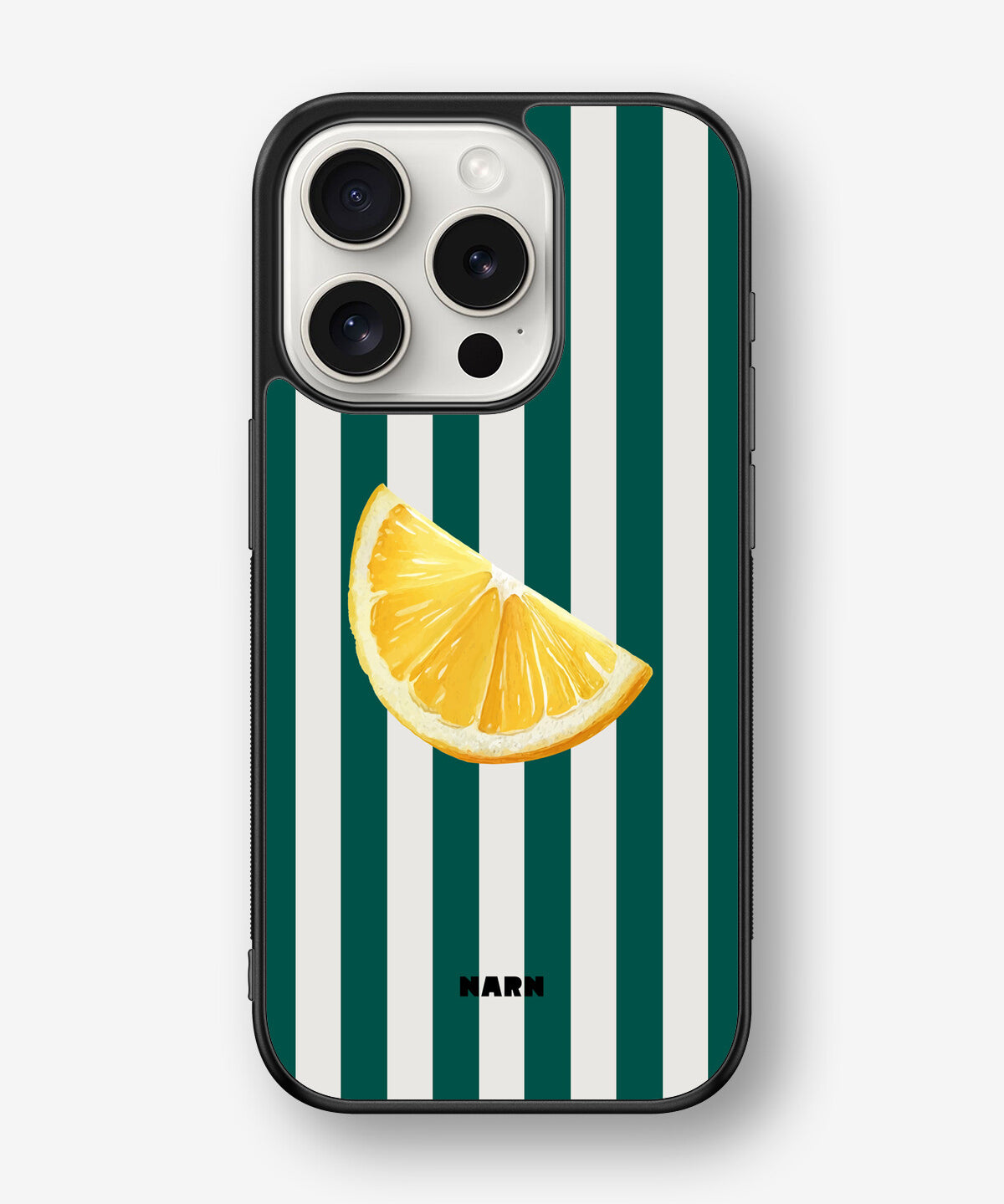 iPhone 15 Pro Hard Case – Lemon Stripes - View 1