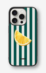 iPhone 15 Pro Hard Case – Lemon Stripes - View 1
