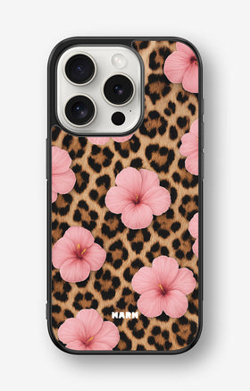iPhone 15 Pro Hard Case – Leopard Flower - View 1