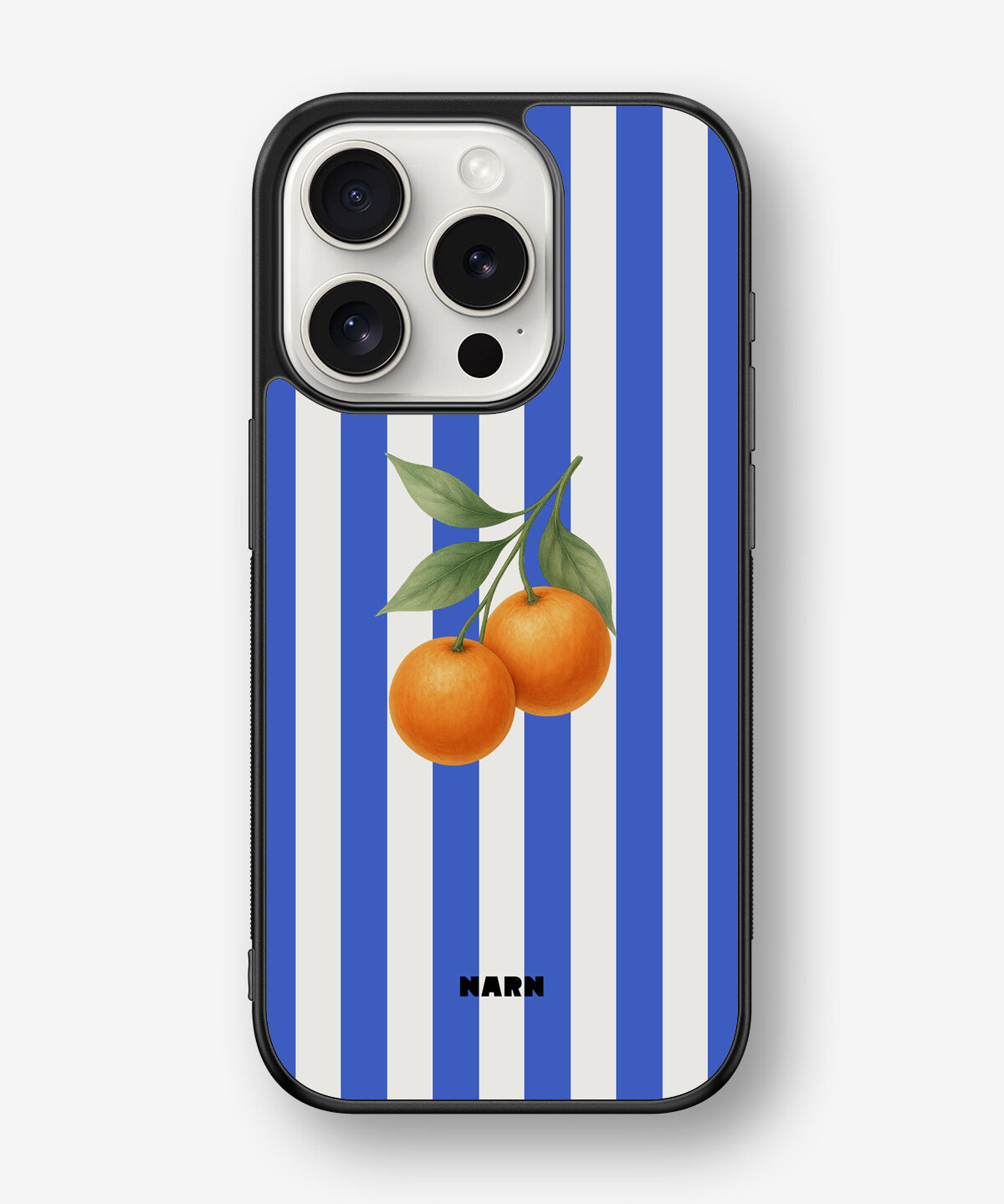 iPhone 15 Pro Hard Case – Orange Stripes - View 1