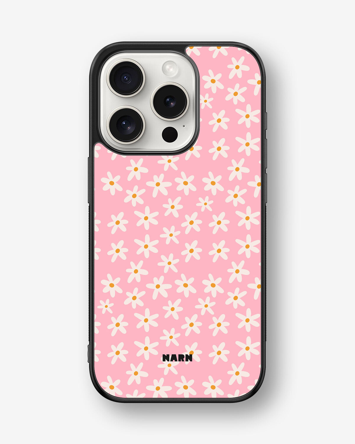 iPhone 15 Pro Hard Case – Pink Daisy - View 1