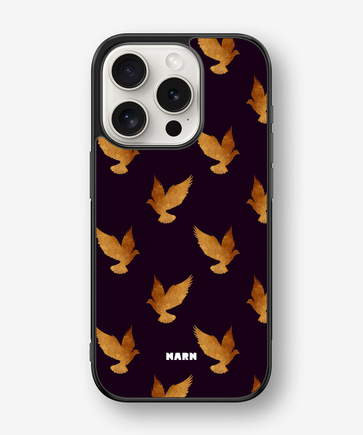 iPhone 15 Pro Hard Case – Royal Doves - View 1