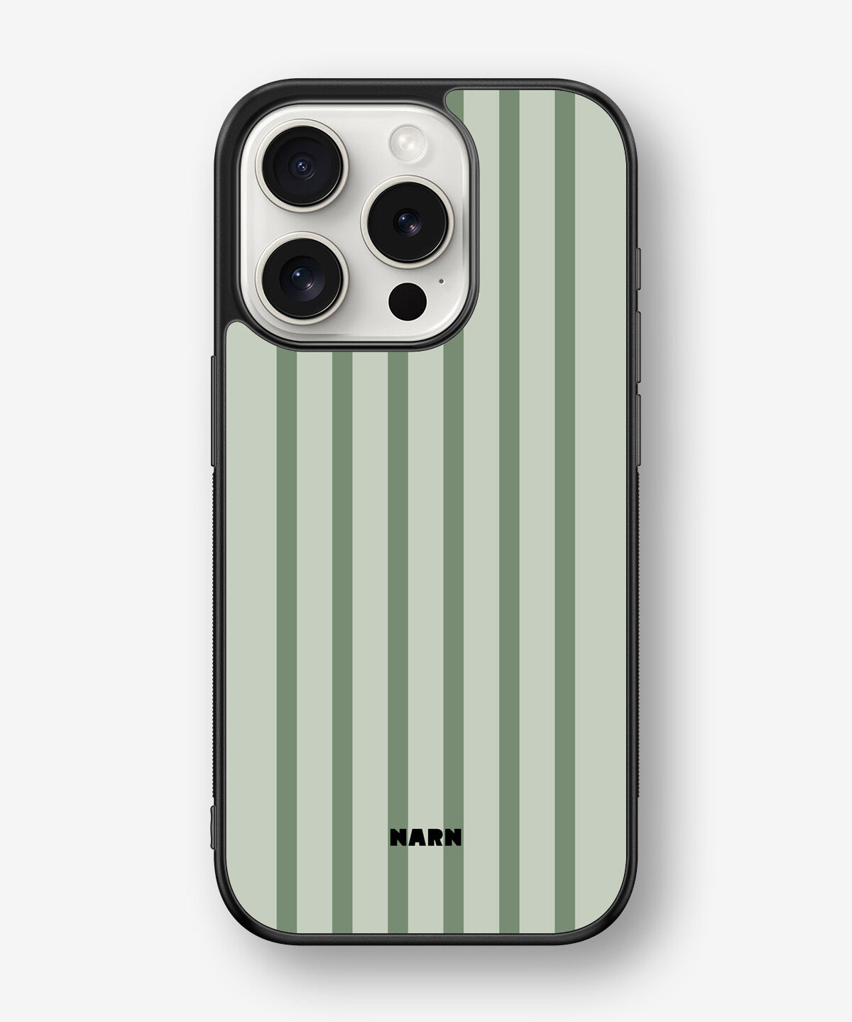 iPhone 15 Pro Hard Case – Sage Stripes - View 1