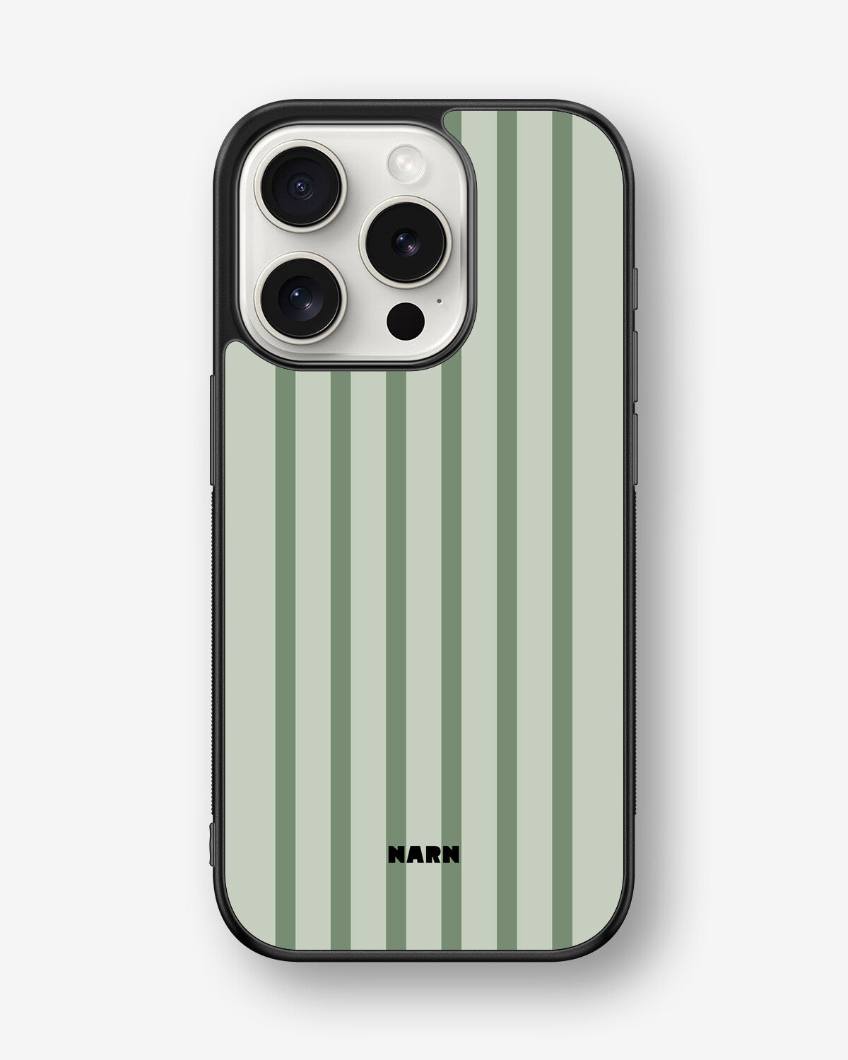 iPhone 15 Pro Hard Case – Sage Stripes - View 1