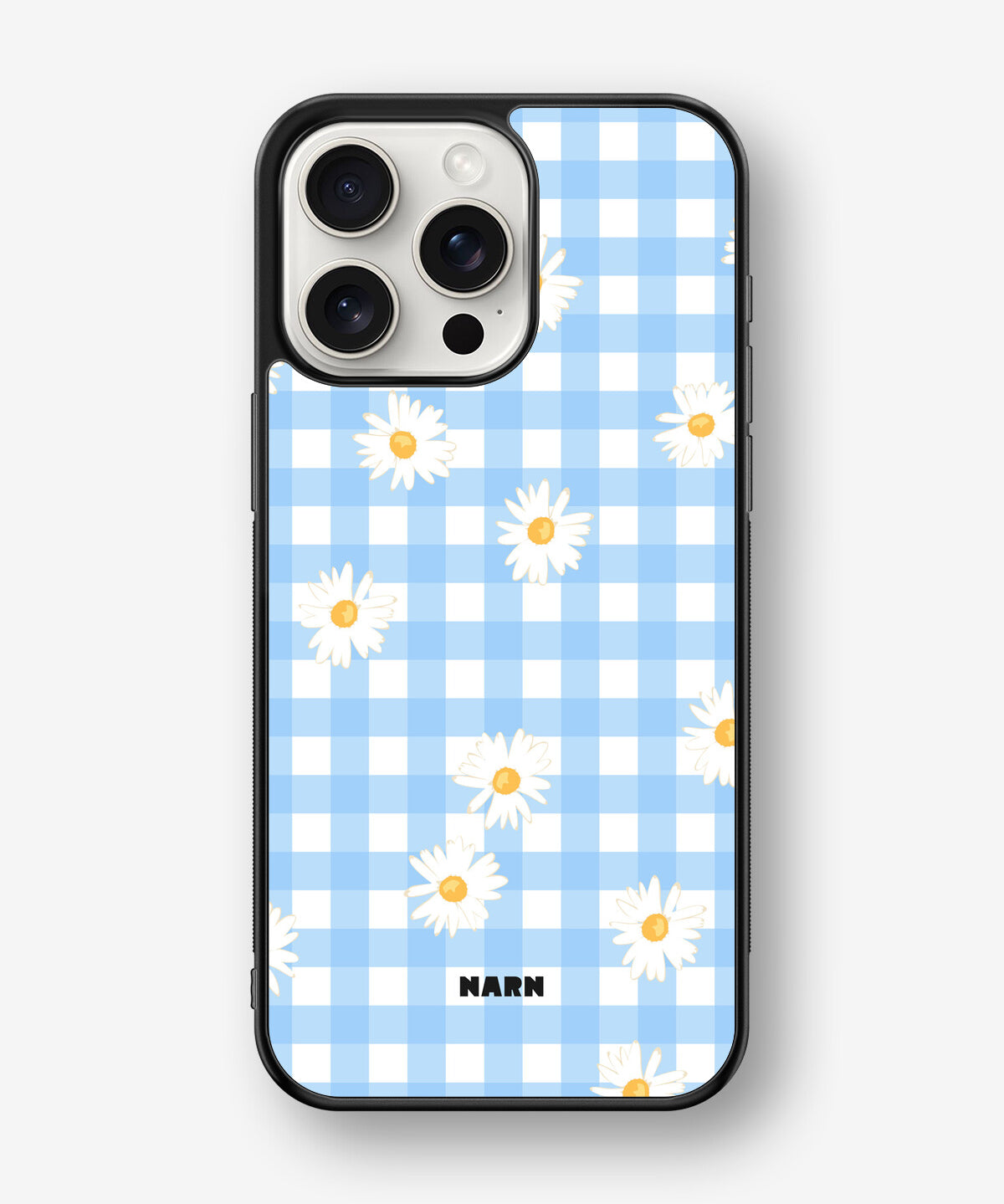 iPhone 15 Pro Max Hard Case – Blue Daisies - View 1