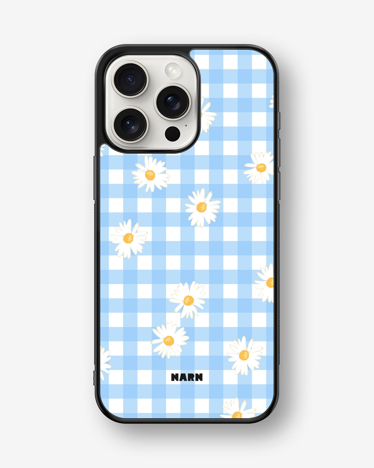 iPhone 15 Pro Max Hard Case – Blue Daisies - View 1