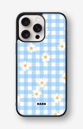 iPhone 15 Pro Max Hard Case – Blue Daisies - View 1