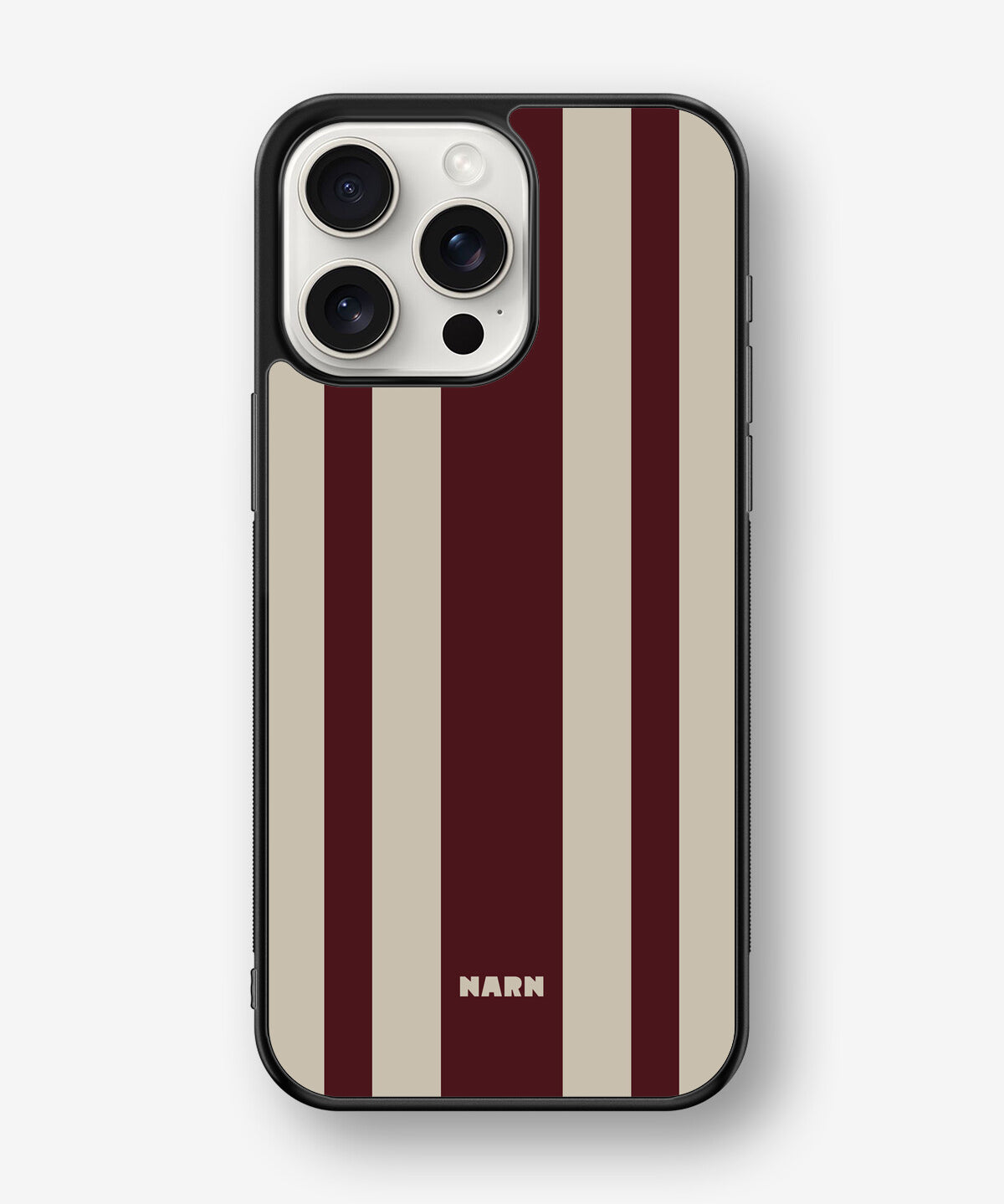 iPhone 15 Pro Max Hard Case – Bordeaux Stripe - View 1
