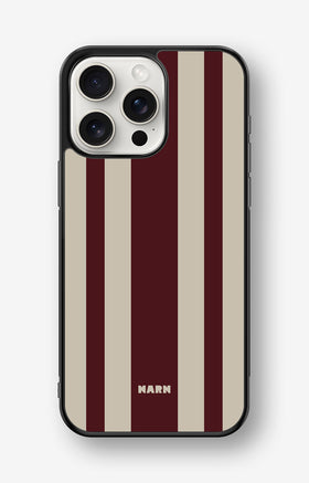iPhone 15 Pro Max Hard Case – Bordeaux Stripe - View 1