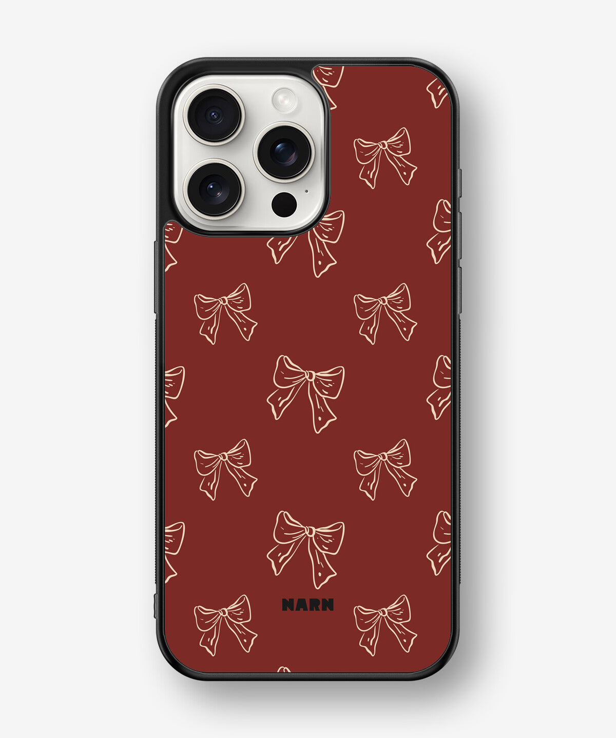 iPhone 15 Pro Max Hard Case – Cherry Bows - View 1