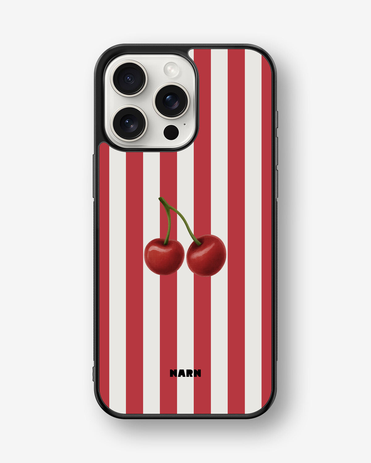 iPhone 15 Pro Max Hard Case – Cherry Stripes - View 1