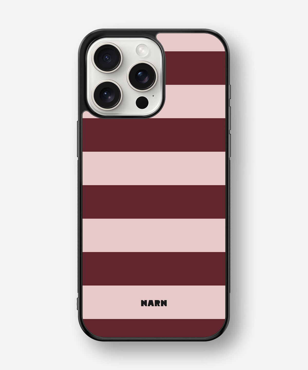 iPhone 15 Pro Max Hard Case – Cranberry Stripe - View 1