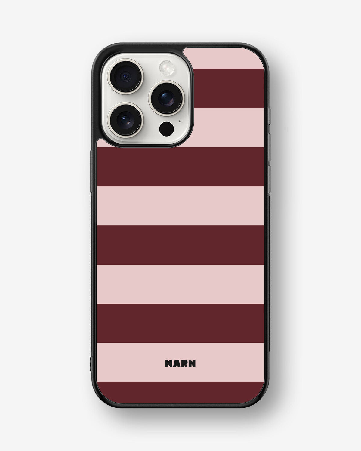 iPhone 15 Pro Max Hard Case – Cranberry Stripe - View 1
