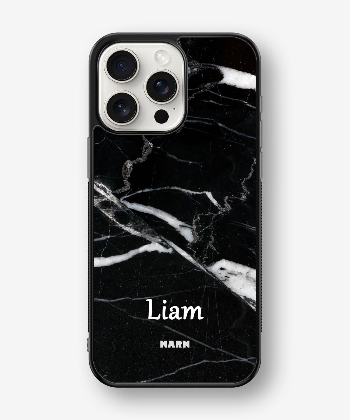 iPhone 15 Pro Max Hard Case – Custom - Black Marble - View 1