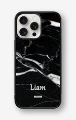 iPhone 15 Pro Max Hard Case – Custom - Black Marble - View 1