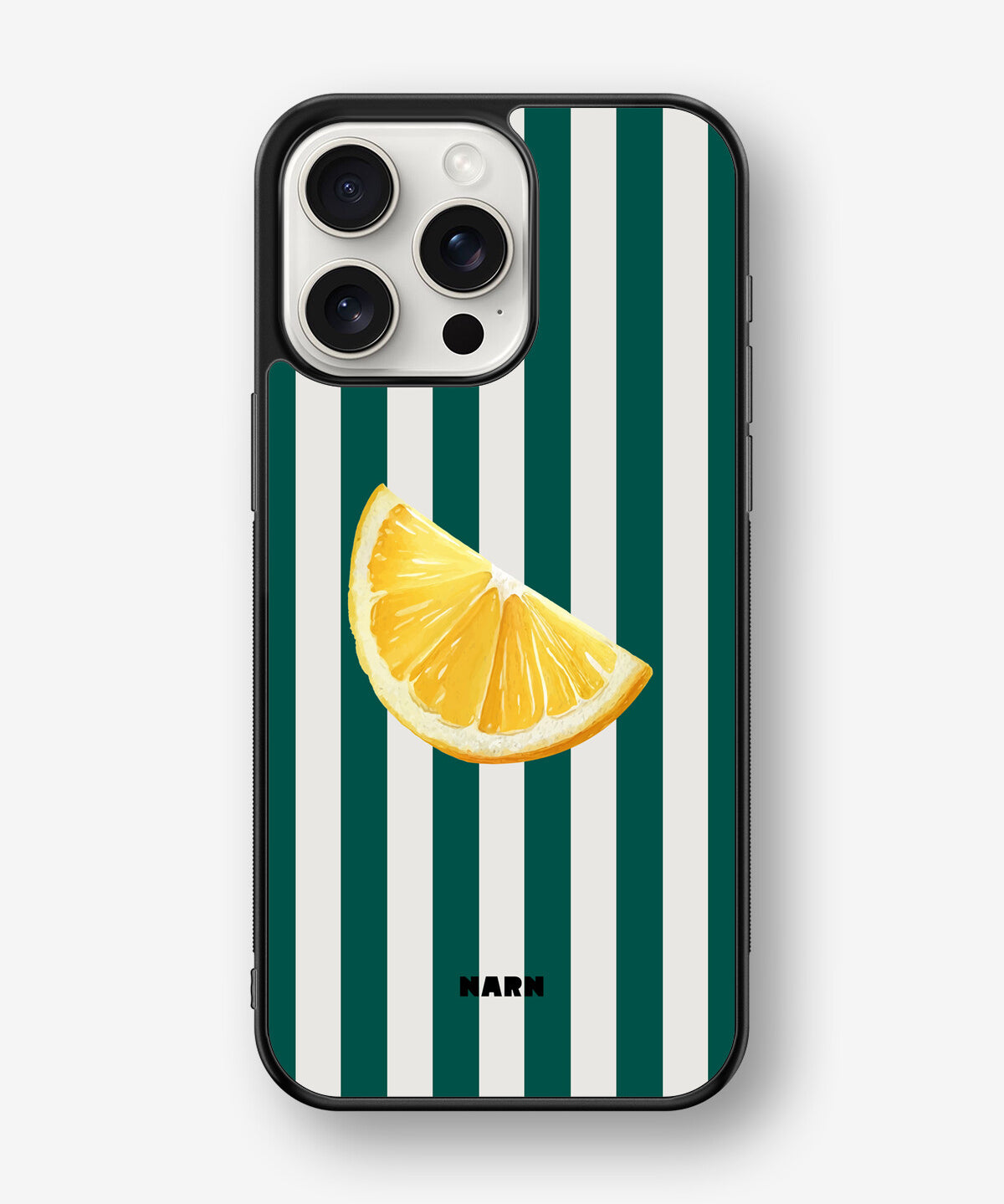 iPhone 15 Pro Max Hard Case – Lemon Stripes - View 1