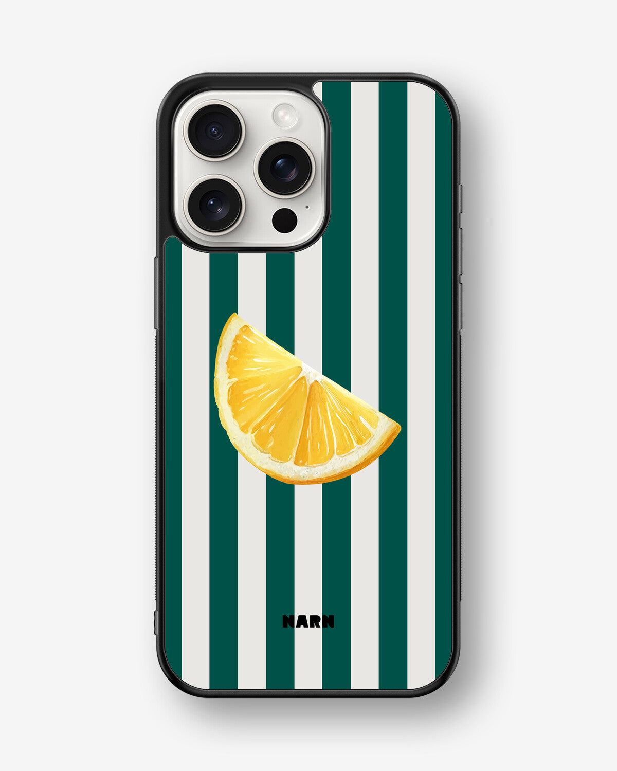 iPhone 15 Pro Max Hard Case – Lemon Stripes - View 1