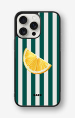 iPhone 15 Pro Max Hard Case – Lemon Stripes - View 1