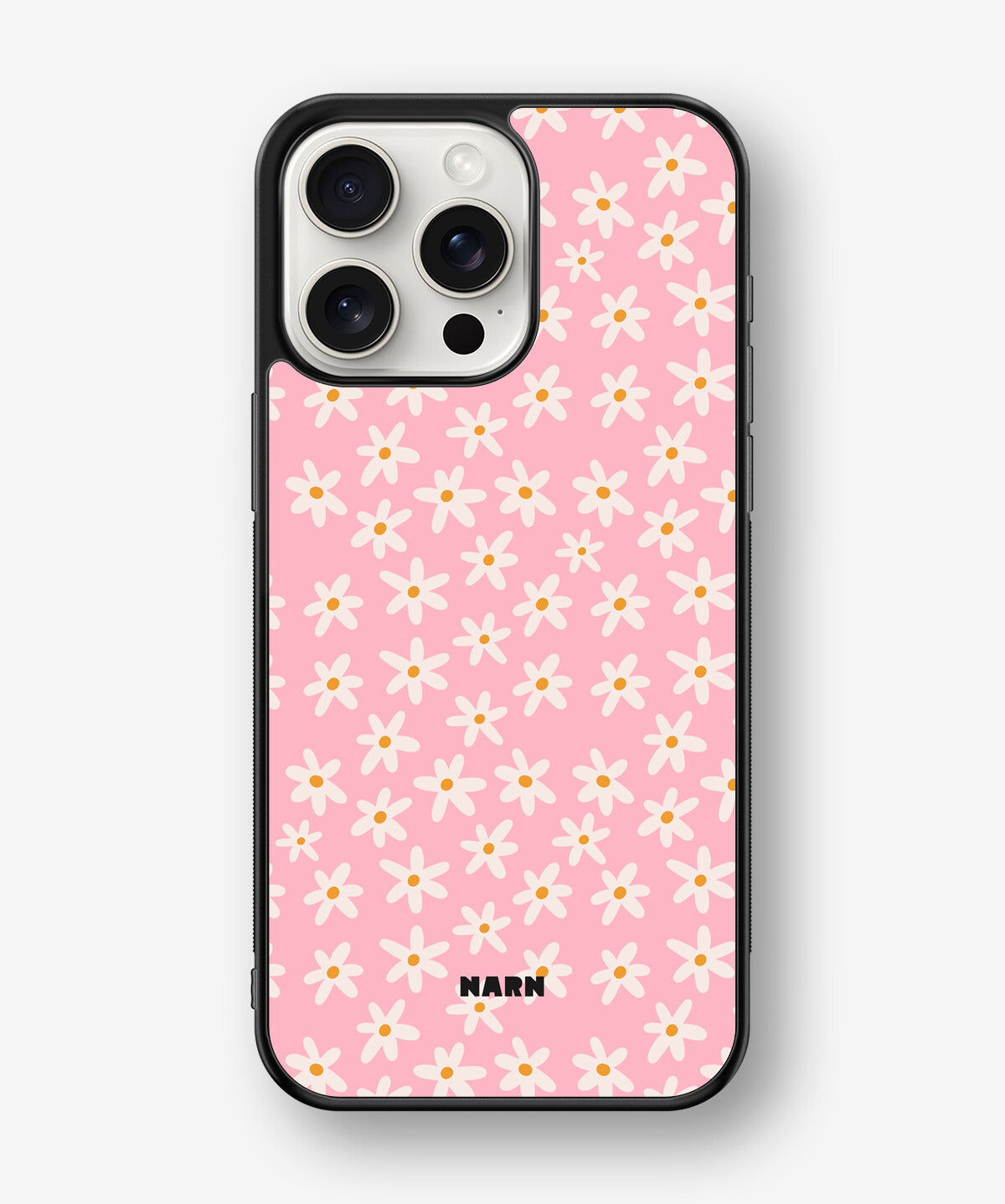 iPhone 15 Pro Max Hard Case – Pink Daisy - View 1