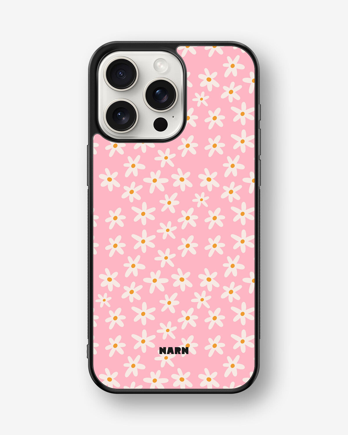 iPhone 15 Pro Max Hard Case – Pink Daisy - View 1