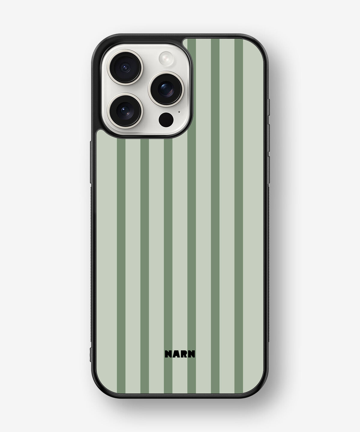 iPhone 15 Pro Max Hard Case – Sage Stripes - View 1