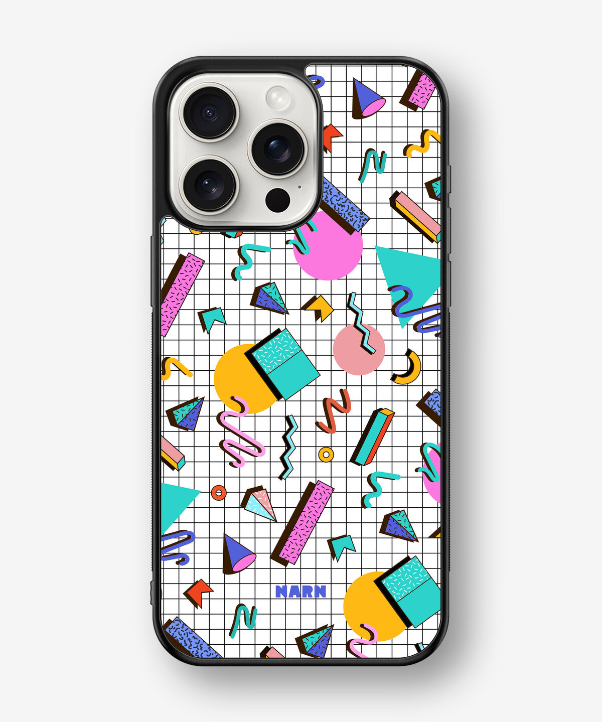iPhone 15 Pro Max Hard Case – 80s Memphis - View 1