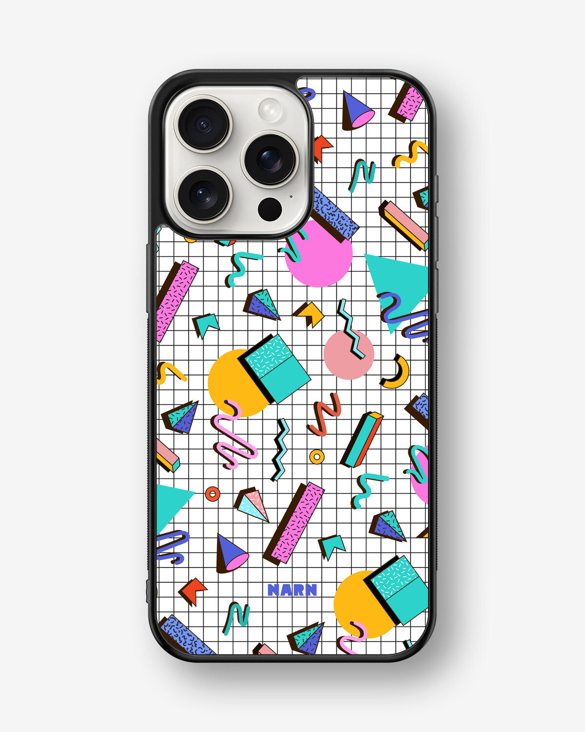 iPhone 15 Pro Max Hard Case – 80s Memphis - View 1