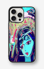 iPhone 15 Pro Max Hard Case – Abstract Cat - View 1