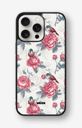 iPhone 15 Pro Max Hard Case – Birds Among Roses - View 1