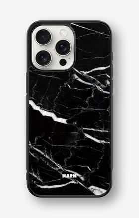 iPhone 15 Pro Max Hard Case – Black Marble - View 1