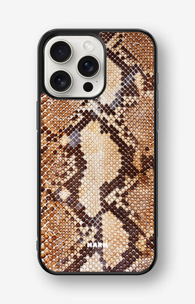 iPhone 15 Pro Max Hard Case – Brown Snakeskin - View 1