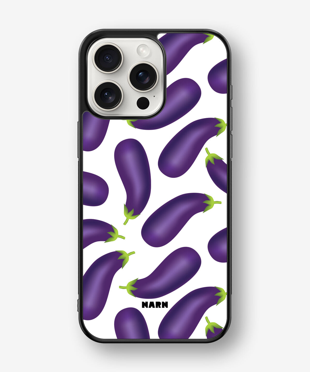 iPhone 15 Pro Max Hard Case – Eggplant Pattern - View 1