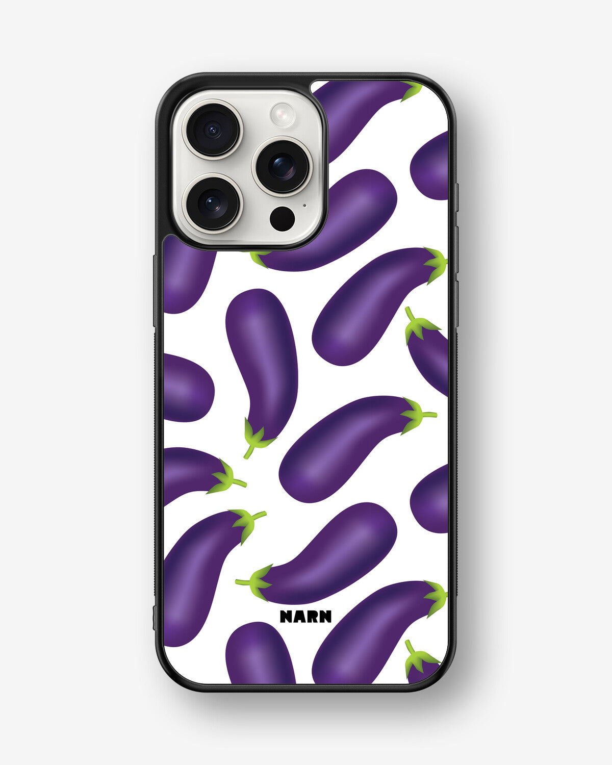 iPhone 15 Pro Max Hard Case – Eggplant Pattern - View 1