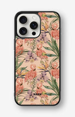 iPhone 15 Pro Max Hard Case – Flamingos & Flowers - View 1
