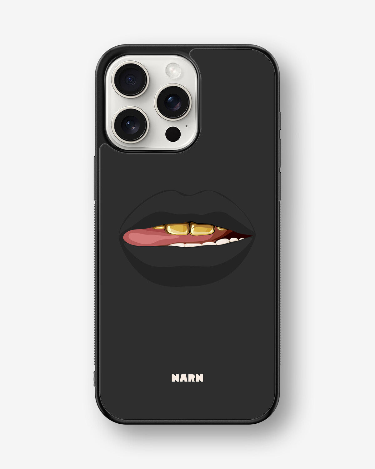 iPhone 15 Pro Max Hard Case – Golden Lips - View 1