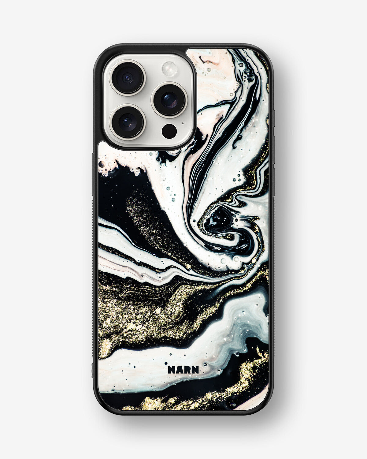 iPhone 15 Pro Max Hard Case – Golden Swirl - View 1