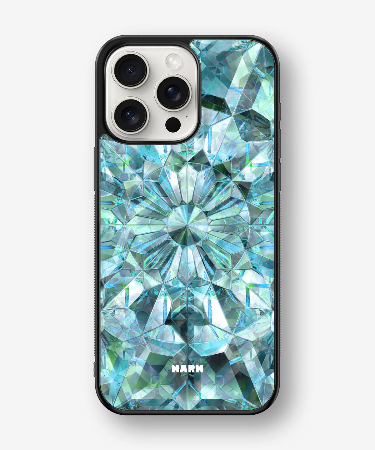 iPhone 15 Pro Max Hard Case – Green Crystals - View 1