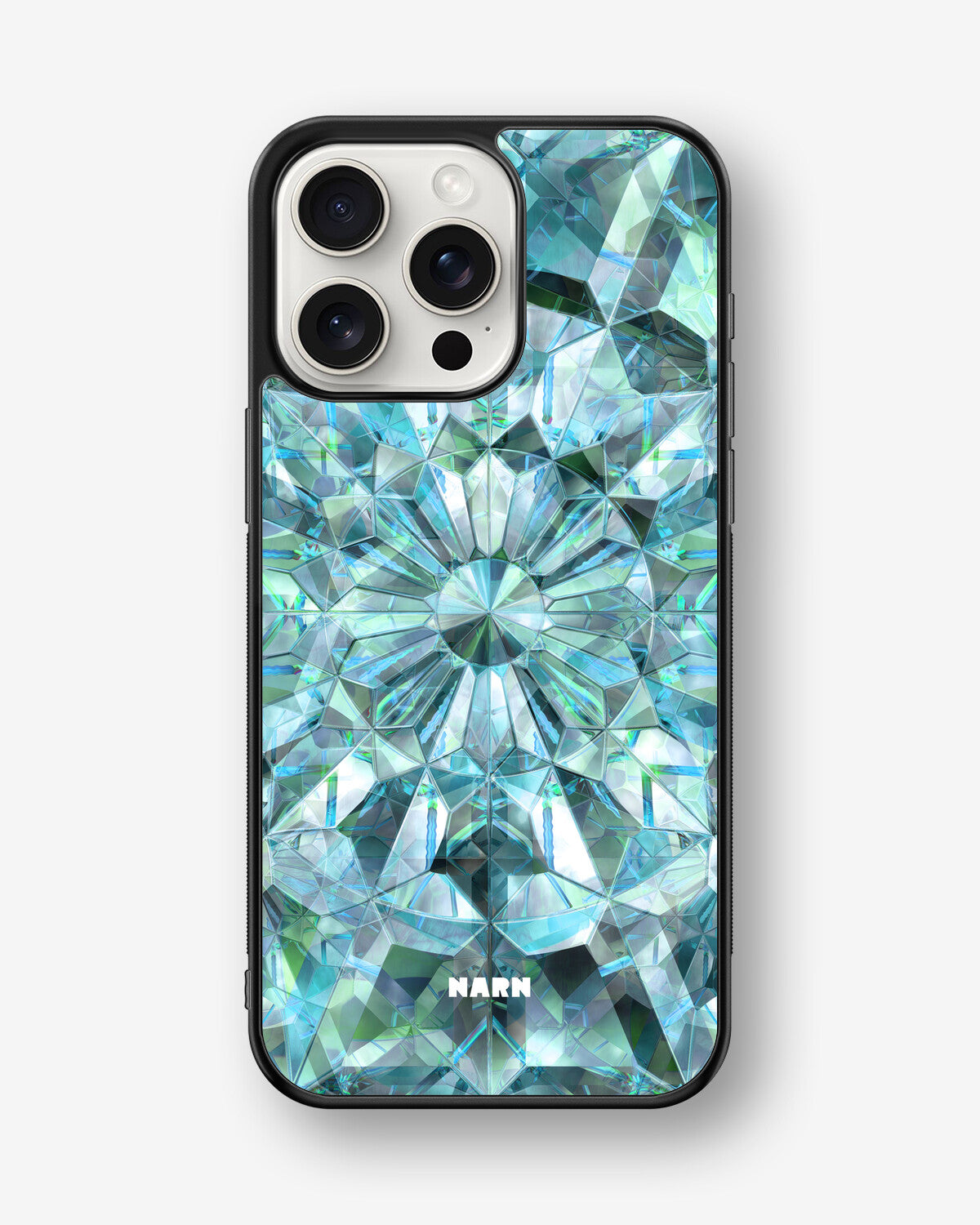 iPhone 15 Pro Max Hard Case – Green Crystals - View 1