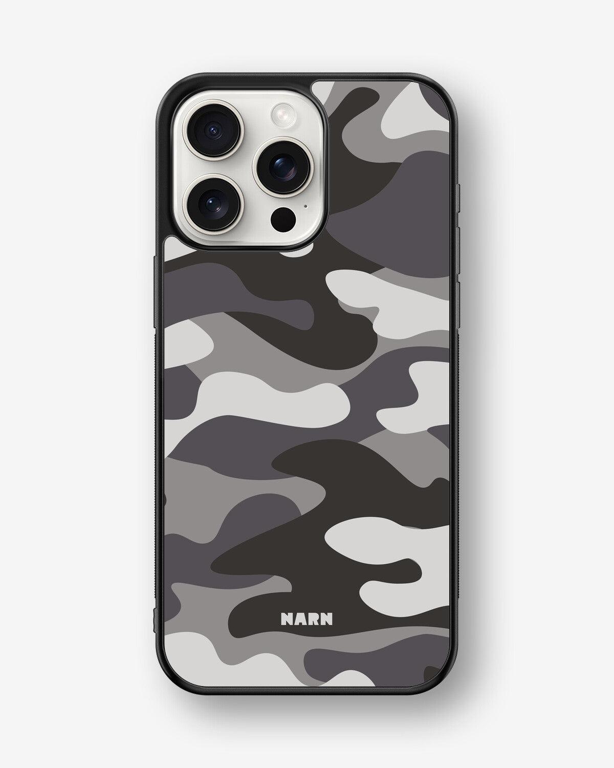iPhone 15 Pro Max Hard Case – Grey Camo - View 1