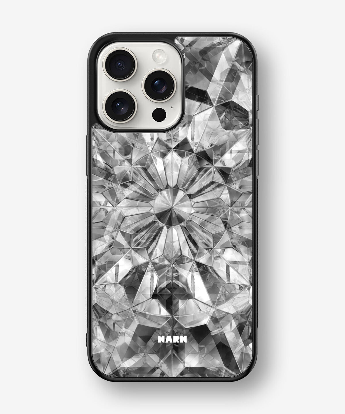 iPhone 15 Pro Max Hard Case – Grey Crystals - View 1