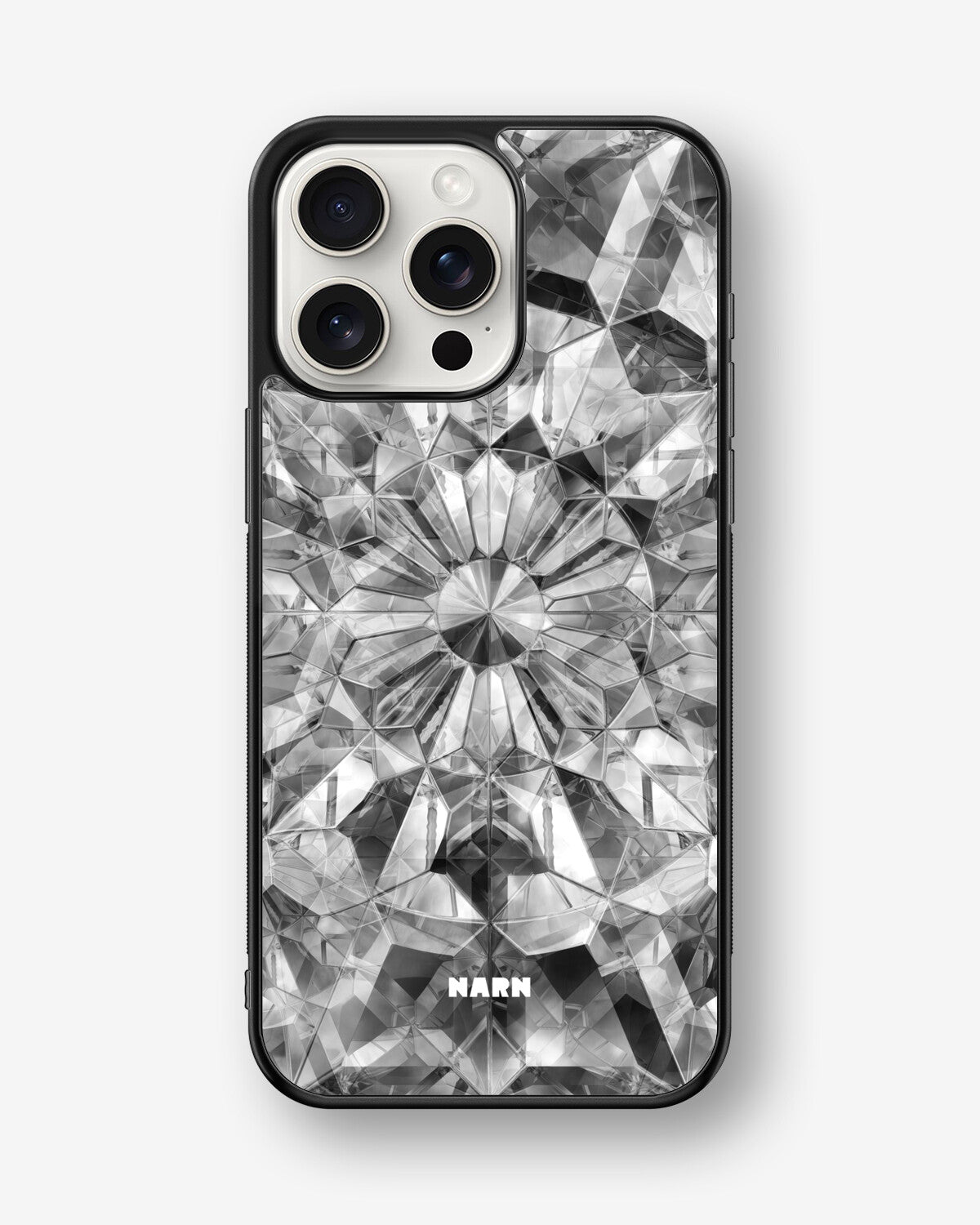 iPhone 15 Pro Max Hard Case – Grey Crystals - View 1
