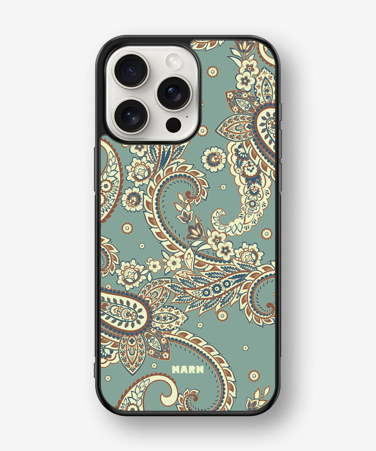 iPhone 15 Pro Max Hard Case – Paisley Green - View 1