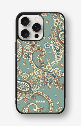 iPhone 15 Pro Max Hard Case – Paisley Green - View 1