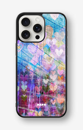 iPhone 15 Pro Max Hard Case – Purple Hearts - View 1