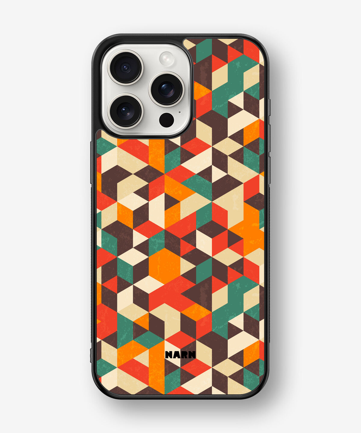iPhone 15 Pro Max Hard Case – Retro Geometric - View 1