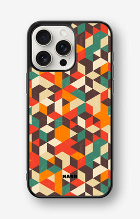 iPhone 15 Pro Max Hard Case – Retro Geometric - View 1