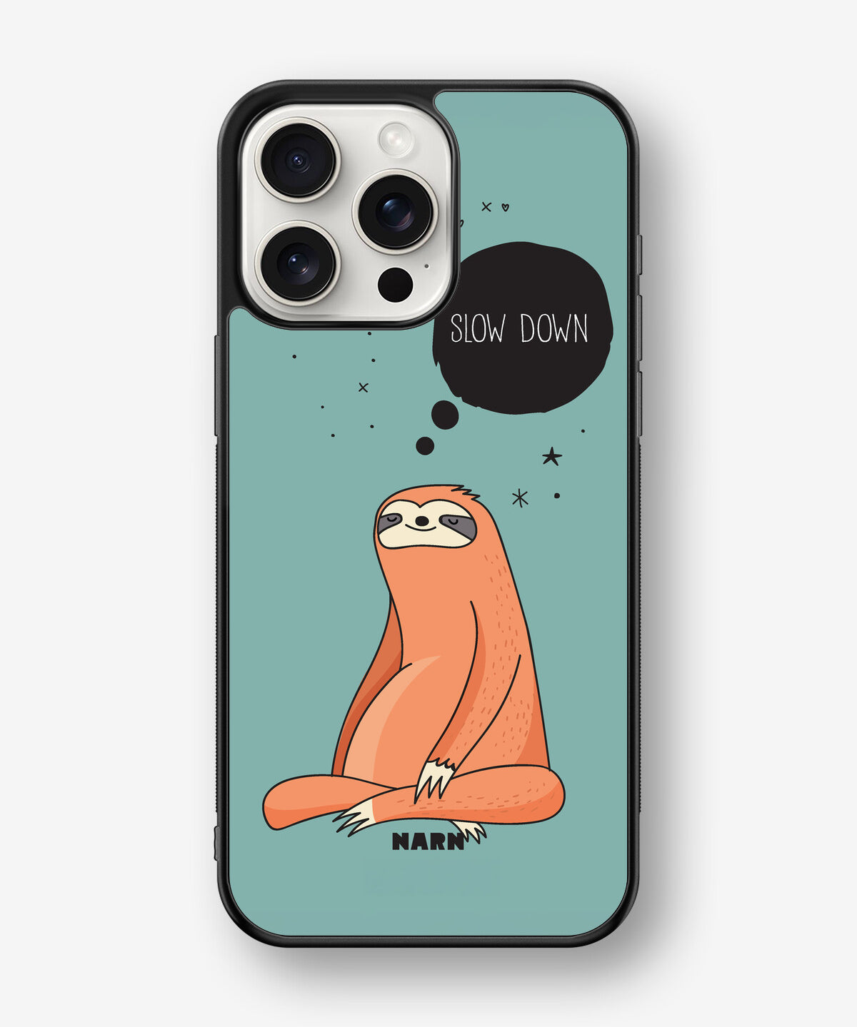 iPhone 15 Pro Max Hard Case – Slow Down Sloth - View 1